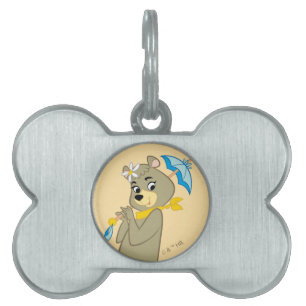 Médaillons Pour Animaux Domestiques Cindy Bear tenant le parasol