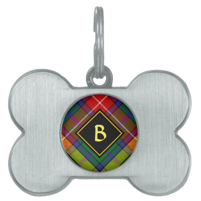 Médaillons Pour Animaux Domestiques Clan Buchanan Tartan (Devant)