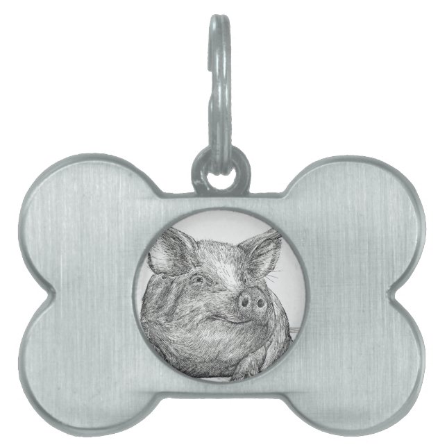 Médaillons Pour Animaux Domestiques Cochon (Devant)