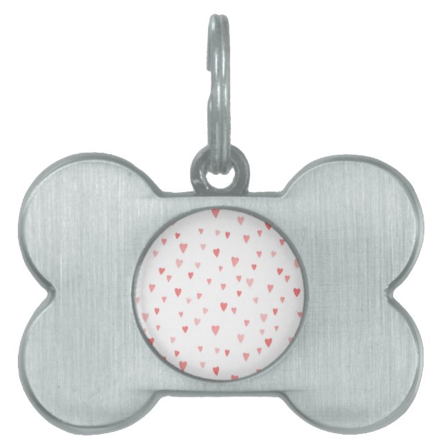 MÉDAILLONS POUR ANIMAUX DOMESTIQUES COEURS DE PASSION ROSE (Devant)