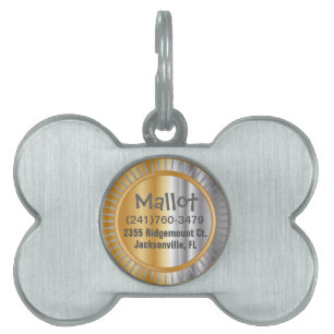 Médaillons Pour Animaux Domestiques Conception d'animaux de compagnie en argent et en 