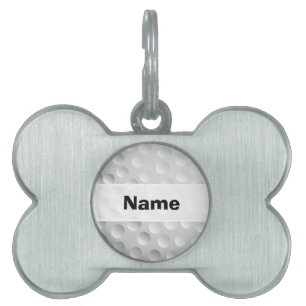 Médaillons Pour Animaux Domestiques Cool Blanc Golf Ball Texture, Golfeur