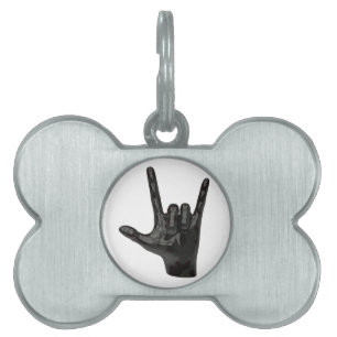 Médaillons Pour Animaux Domestiques cornes diable main