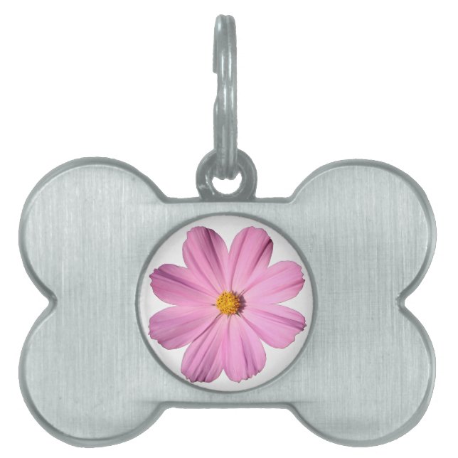 Médaillons Pour Animaux Domestiques Cosmos roses (Devant)