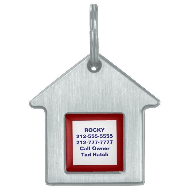 Médaillons Pour Animaux Domestiques Créez votre propre (Devant)