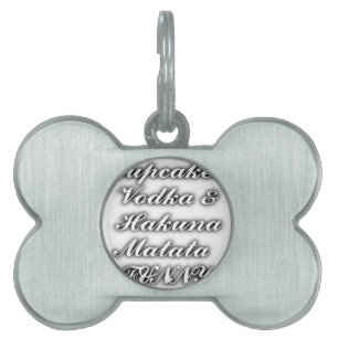 Médaillons Pour Animaux Domestiques Cupcakes Vodka Hakuna Matata FUNNY