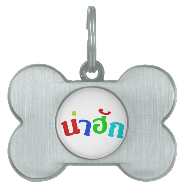 Médaillons Pour Animaux Domestiques Cute ♦ Nahuk Dans Le Dialecte Isan Thaïlandais ♦ (Devant)