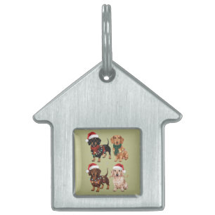 Médaillons Pour Animaux Domestiques Dachshund Christmas Chien Maman Lover Noël Cadeau