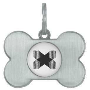 Médaillons Pour Animaux Domestiques Début élégant en monogramme lettre X