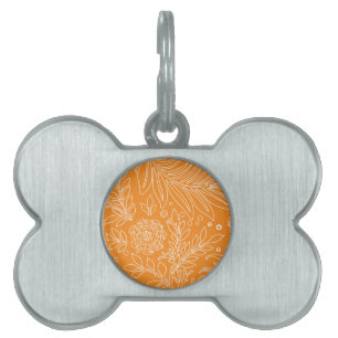 Médaillons Pour Animaux Domestiques Design floral 35