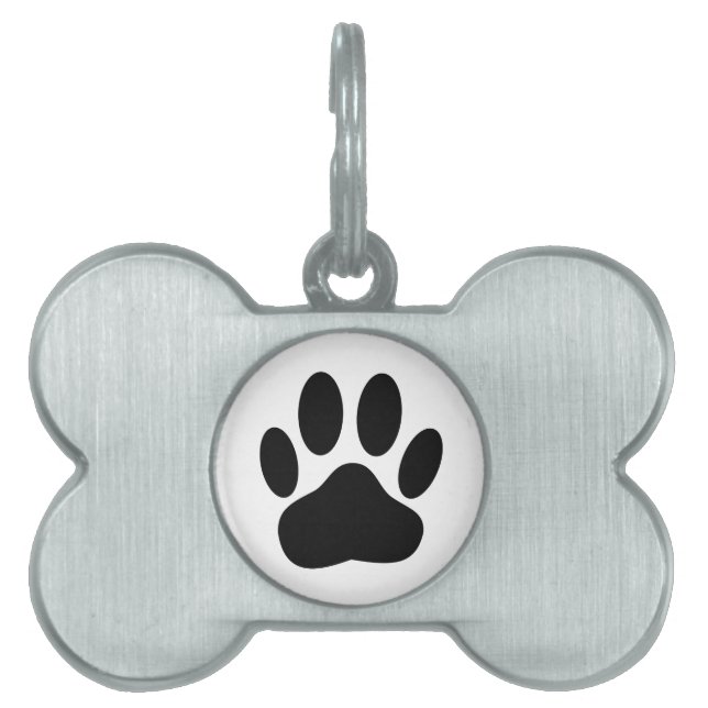 Médaillons Pour Animaux Domestiques Dog Pawprint (Devant)