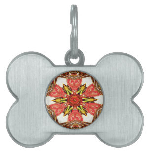 Médaillons Pour Animaux Domestiques Doodle Floral Art Imprimer