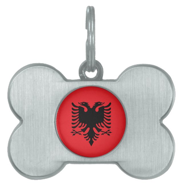 Médaillons Pour Animaux Domestiques Drapeau albanais (Devant)