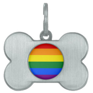 Médaillons Pour Animaux Domestiques Drapeau arc-en-ciel de la fierté gay LGBT