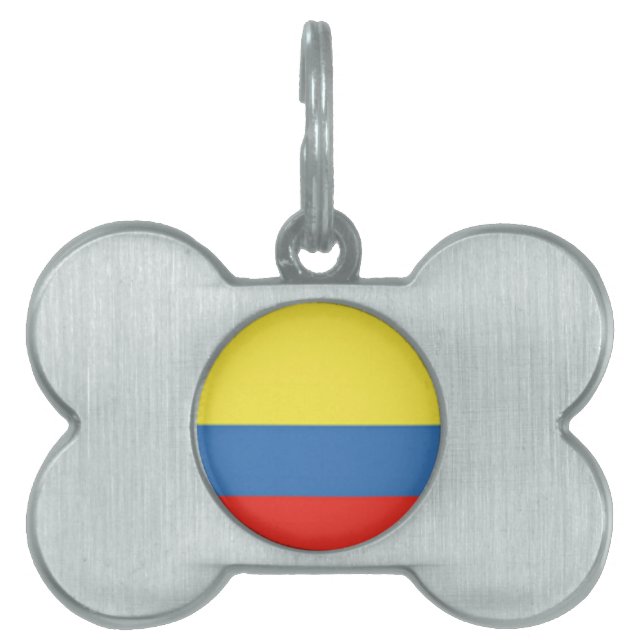 Médaillons Pour Animaux Domestiques Drapeau Colombie (Devant)