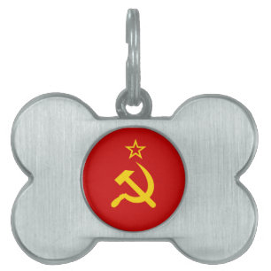 Médaillons Pour Animaux Domestiques Drapeau communiste URSS de la Russie