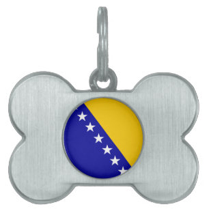 Médaillons Pour Animaux Domestiques Drapeau de Bosnie-Herzégovine