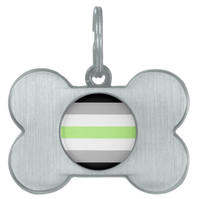 Médaillons Pour Animaux Domestiques Drapeau de fierté agender (Devant)
