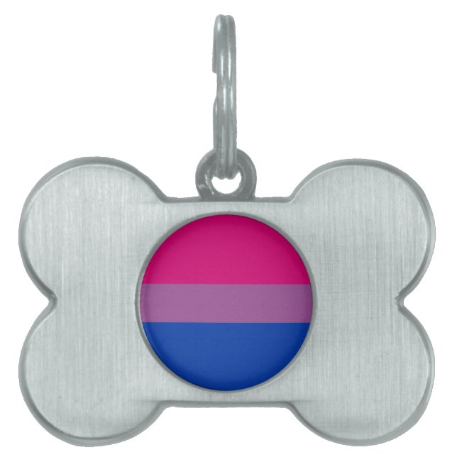 Médaillons Pour Animaux Domestiques Drapeau de fierté bisexuel (Devant)