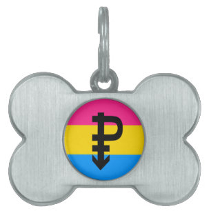 Médaillons Pour Animaux Domestiques Drapeau de fierté pansexuelle