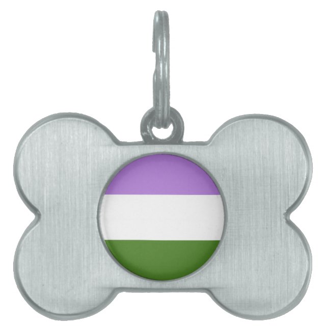 Médaillons Pour Animaux Domestiques Drapeau de fierté queer (Devant)