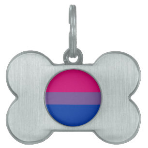 Médaillons Pour Animaux Domestiques Drapeau de la fierté bisexuelle