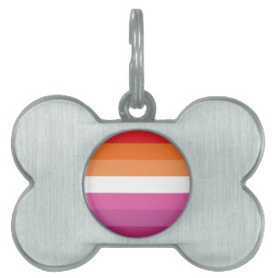 Médaillons Pour Animaux Domestiques Drapeau de la fierté lesbienne
