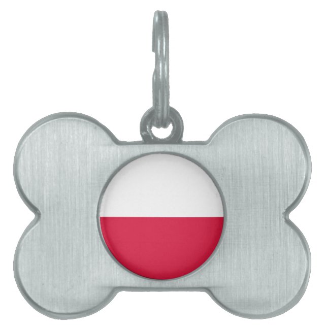 Médaillons Pour Animaux Domestiques Drapeau de la Pologne (Devant)