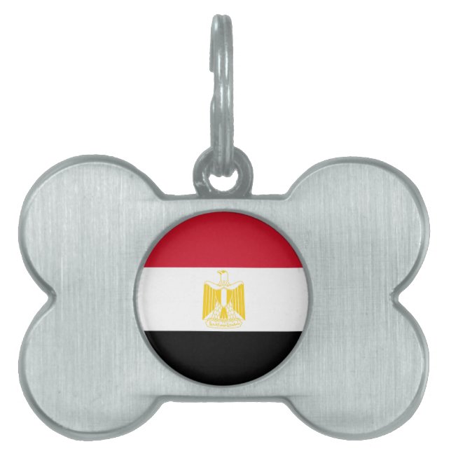 Médaillons Pour Animaux Domestiques Drapeau de l'Égypte (Devant)