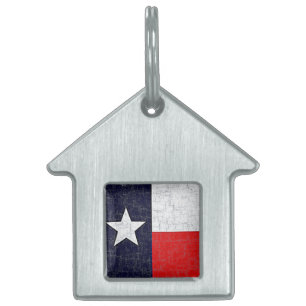 MÉDAILLONS POUR ANIMAUX DOMESTIQUES DRAPEAU D'ÉTAT DU TEXAS