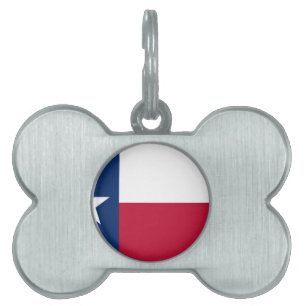 Médaillons Pour Animaux Domestiques Drapeau d'État du Texas