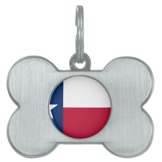 Médaillons Pour Animaux Domestiques Drapeau d'État du Texas (Devant)