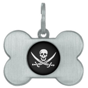 Médaillons Pour Animaux Domestiques Drapeau Jolly roger de pirate