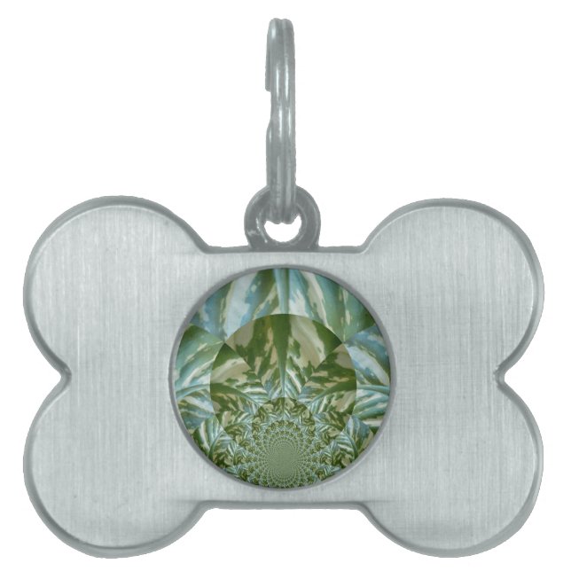 Médaillons Pour Animaux Domestiques Eco Green Camo Kaleidoscope Art Design d'impressio (Devant)