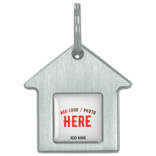 MÉDAILLONS POUR ANIMAUX DOMESTIQUES ÉLÉGANT BLANC MODERNE PERSONNALISABLE VÉRIFIÉ MARQ