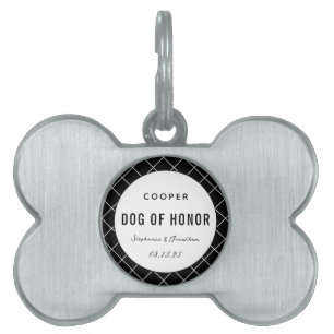 Médaillons Pour Animaux Domestiques Elégant chien d'honneur mignon Mariage de chien pe