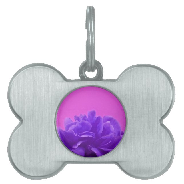Médaillons Pour Animaux Domestiques Elegant Purple Raspberry Floral (Devant)