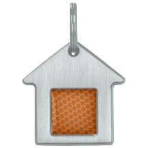 Empreinte de patte orange vif