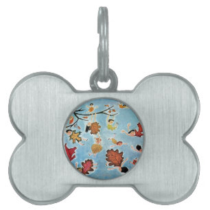 Médaillons Pour Animaux Domestiques Enfants de feuille