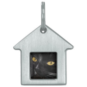 Médaillons Pour Animaux Domestiques Étiquette de chat noir pour animal de compagnie