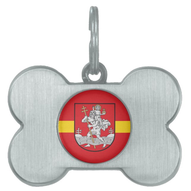 Médaillons Pour Animaux Domestiques Étiquette de nom d'animal de compagnie Drapeau de  (Devant)