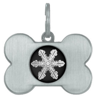 Médaillons Pour Animaux Domestiques Étiquette noire et blanche d'animal familier de