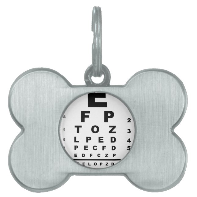 Médaillons Pour Animaux Domestiques Eye Test (Devant)