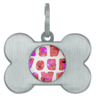 Médaillons Pour Animaux Domestiques Faites votre propre coeur Art Design d'impression