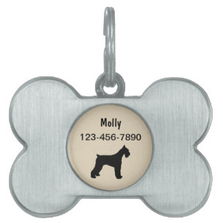 Médaillons Pour Animaux Domestiques Famille Schnauzer Animal de compagnie Chien