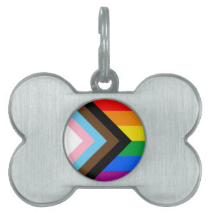 Médaillons Pour Animaux Domestiques Fierté de progrès LGBTQ+