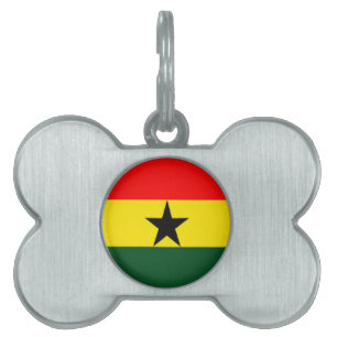 Médaillons Pour Animaux Domestiques Flag du Ghana