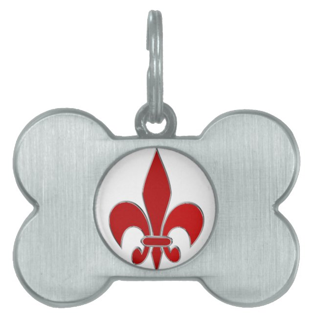 Médaillons Pour Animaux Domestiques Fleur de Lis (Devant)