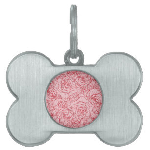 Médaillons Pour Animaux Domestiques Fleurs Motif 14