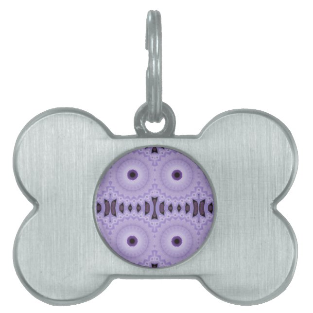 Médaillons Pour Animaux Domestiques Fleurs violettes (Devant)